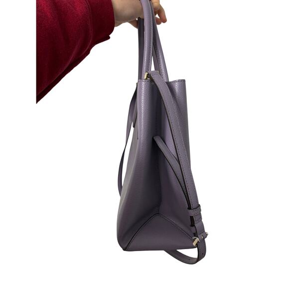 Kate Spade Lilac Leather Eva Breezy Satchel Tote Purse AN - Picture 4 of 8